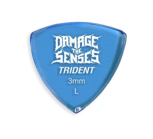 Acrylic Pick - Trident 3mm (Trans Blue) Damage The Senses