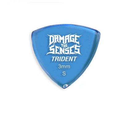 Acrylic Pick - Trident 3mm (Trans Blue) Damage The Senses