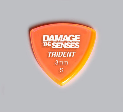 Acrylic Pick - Trident 3mm (Trans Pink) Damage The Senses