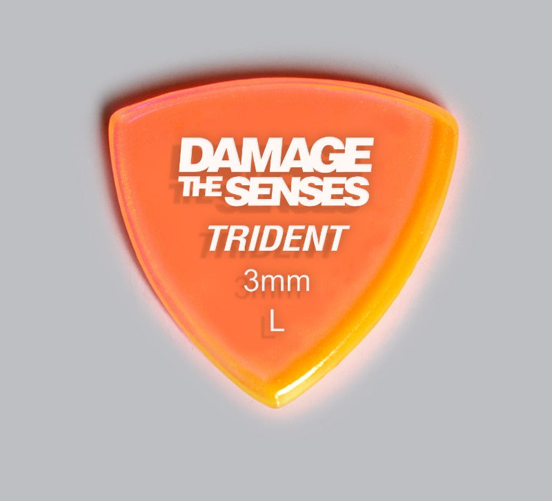 Acrylic Pick - Trident 3mm (Trans Pink) Damage The Senses