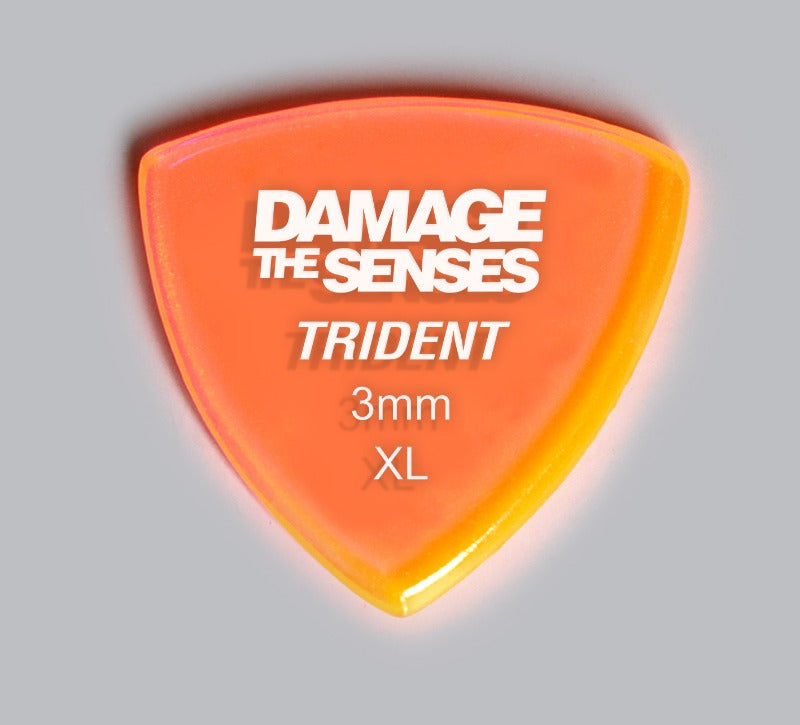 Acrylic Pick - Trident 3mm (Trans Pink) Damage The Senses