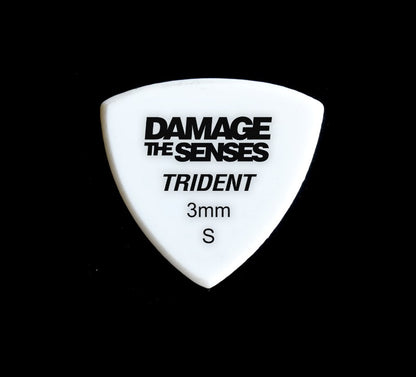 Acrylic Pick - Trident 3mm (White) Damage The Senses