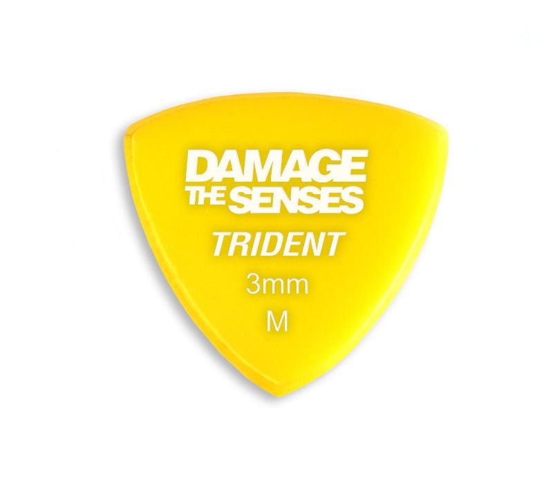 Acrylic Pick - Trident 3mm (Yellow) Damage The Senses