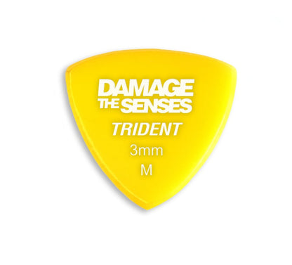 Acrylic Pick - Trident 3mm (Yellow) Damage The Senses