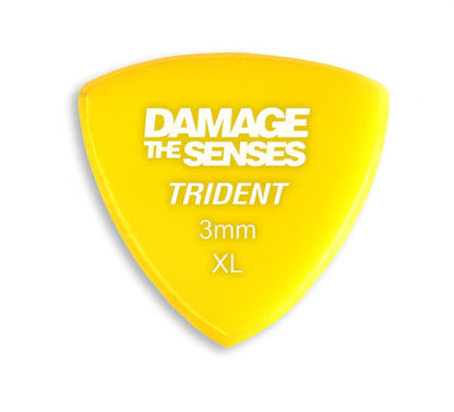 Acrylic Pick - Trident 3mm (Yellow) Damage The Senses