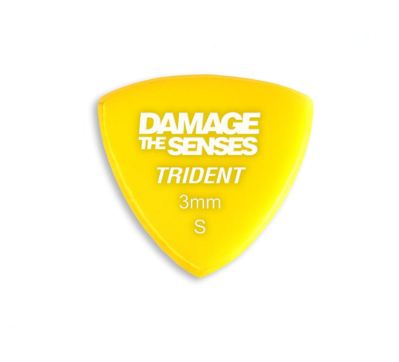 Acrylic Pick - Trident 3mm (Yellow) Damage The Senses