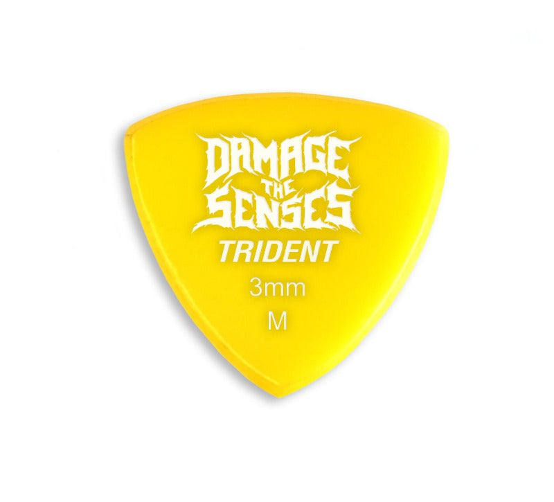 Acrylic Pick - Trident 3mm (Yellow) Damage The Senses