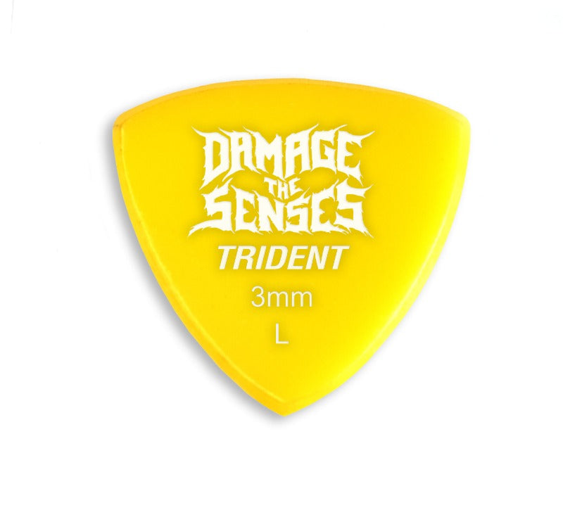 Acrylic Pick - Trident 3mm (Yellow) Damage The Senses