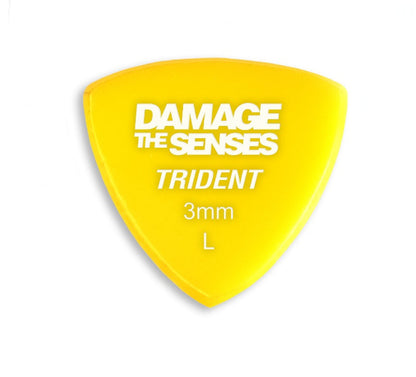 Acrylic Pick - Trident 3mm (Yellow) Damage The Senses