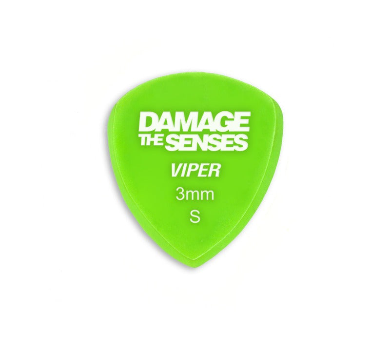 Acrylic Pick - Viper 3mm (Apple Green) Damage The Senses