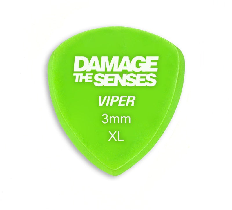 Acrylic Pick - Viper 3mm (Apple Green) Damage The Senses