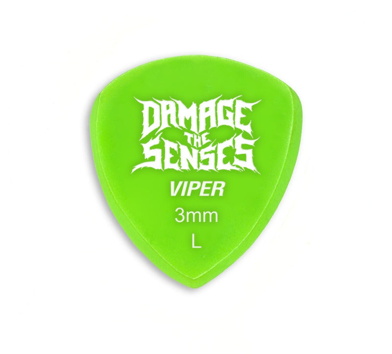 Acrylic Pick - Viper 3mm (Apple Green) Damage The Senses