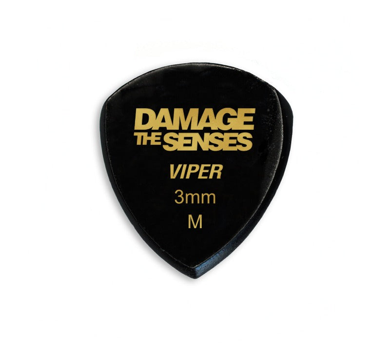 Acrylic Pick - Viper 3mm (Black) Damage The Senses