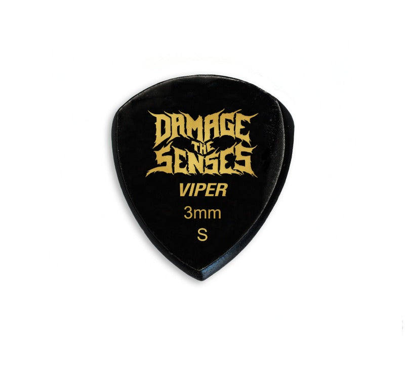 Acrylic Pick - Viper 3mm (Black) Damage The Senses