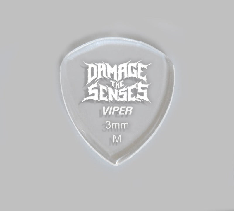 Acrylic Pick - Viper 3mm (Clear) Damage The Senses