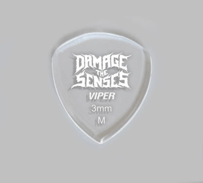 Acrylic Pick - Viper 3mm (Clear) Damage The Senses