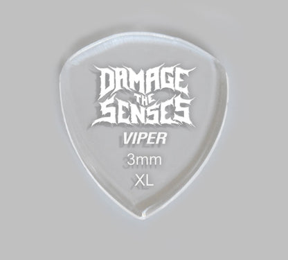 Acrylic Pick - Viper 3mm (Clear) Damage The Senses