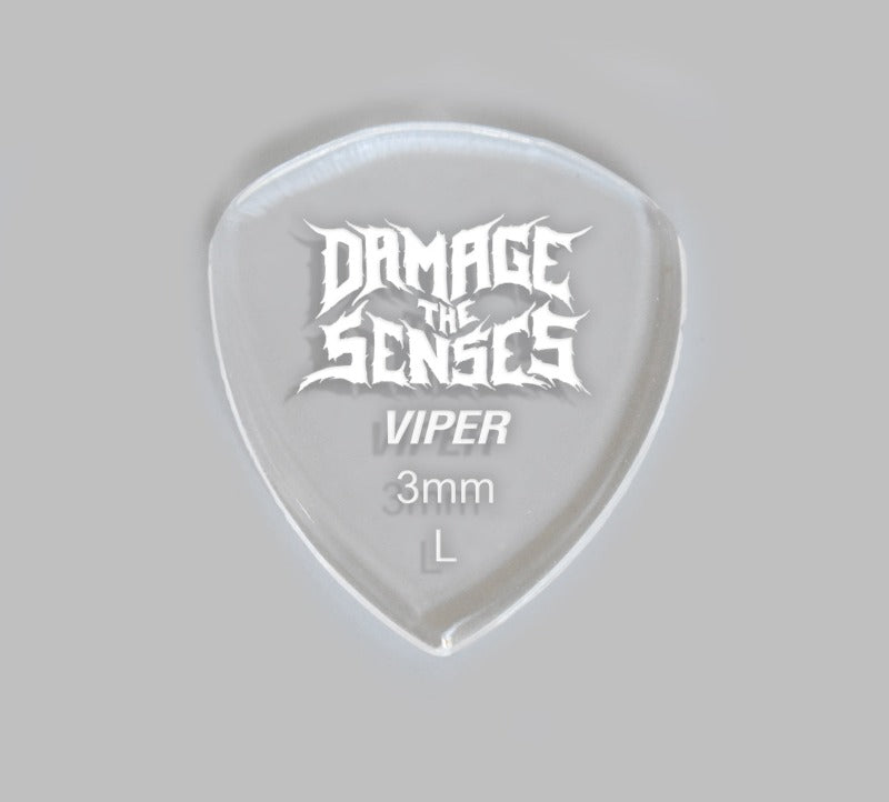 Acrylic Pick - Viper 3mm (Clear) Damage The Senses