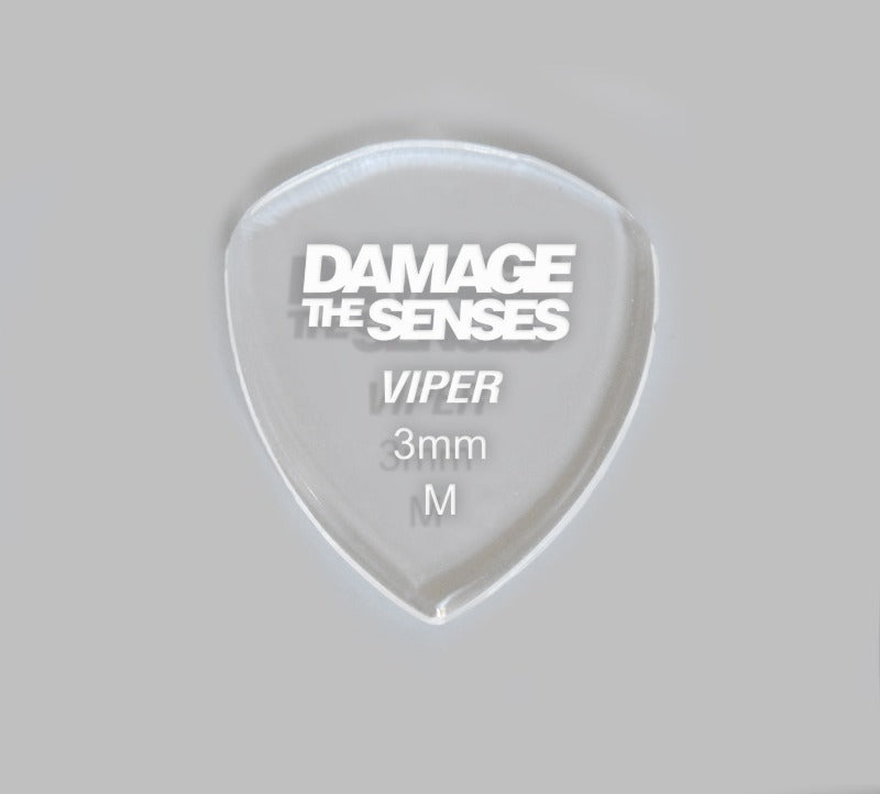 Acrylic Pick - Viper 3mm (Clear) Damage The Senses