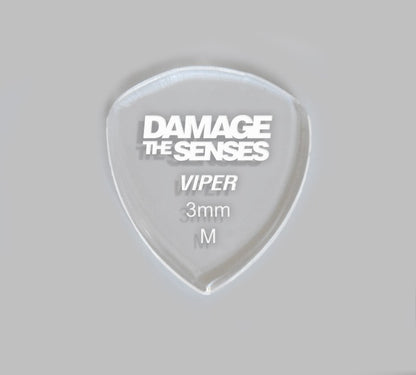 Acrylic Pick - Viper 3mm (Clear) Damage The Senses