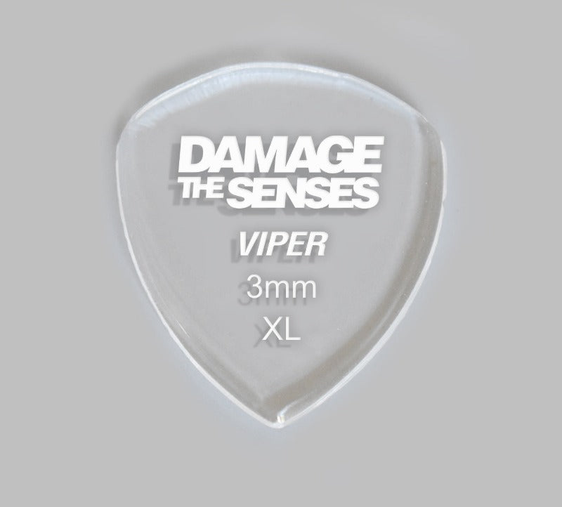 Acrylic Pick - Viper 3mm (Clear) Damage The Senses