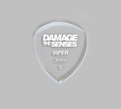 Acrylic Pick - Viper 3mm (Clear) Damage The Senses