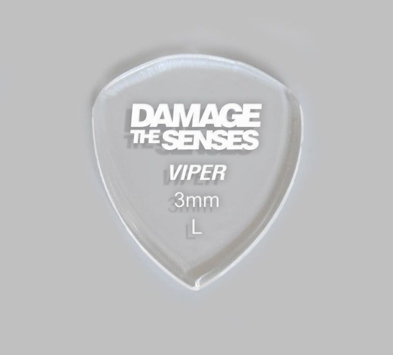 Acrylic Pick - Viper 3mm (Clear) Damage The Senses