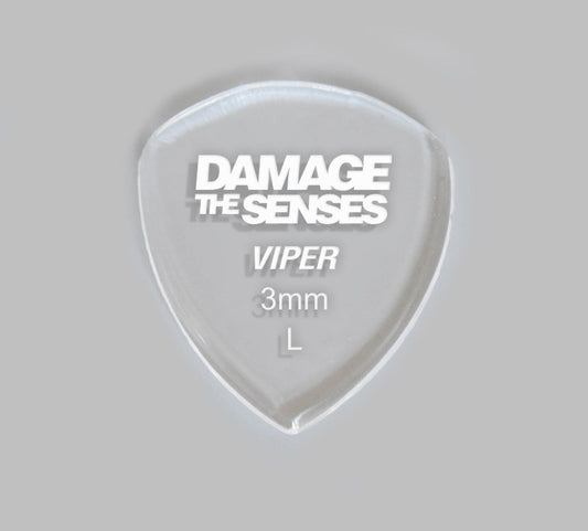 Acrylic Pick - Viper 3mm (Clear) Damage The Senses