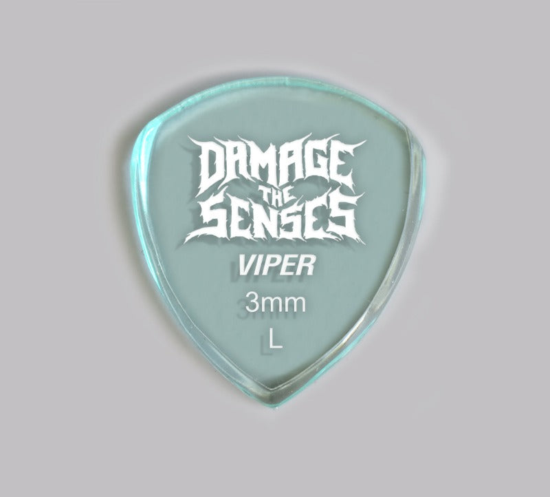 Acrylic Pick - Viper 3mm (Glass Green) Damage The Senses