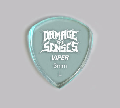 Acrylic Pick - Viper 3mm (Glass Green) Damage The Senses