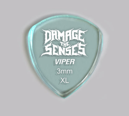 Acrylic Pick - Viper 3mm (Glass Green) Damage The Senses