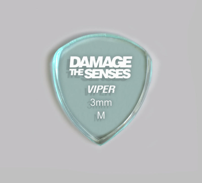 Acrylic Pick - Viper 3mm (Glass Green) Damage The Senses