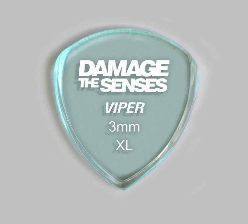 Acrylic Pick - Viper 3mm (Glass Green) Damage The Senses