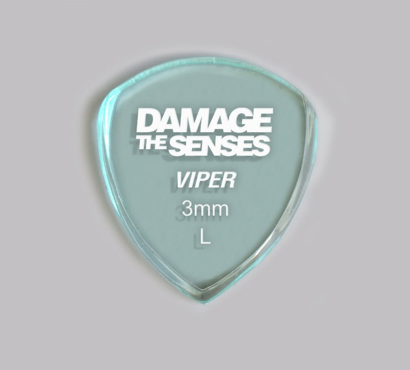 Acrylic Pick - Viper 3mm (Glass Green) Damage The Senses