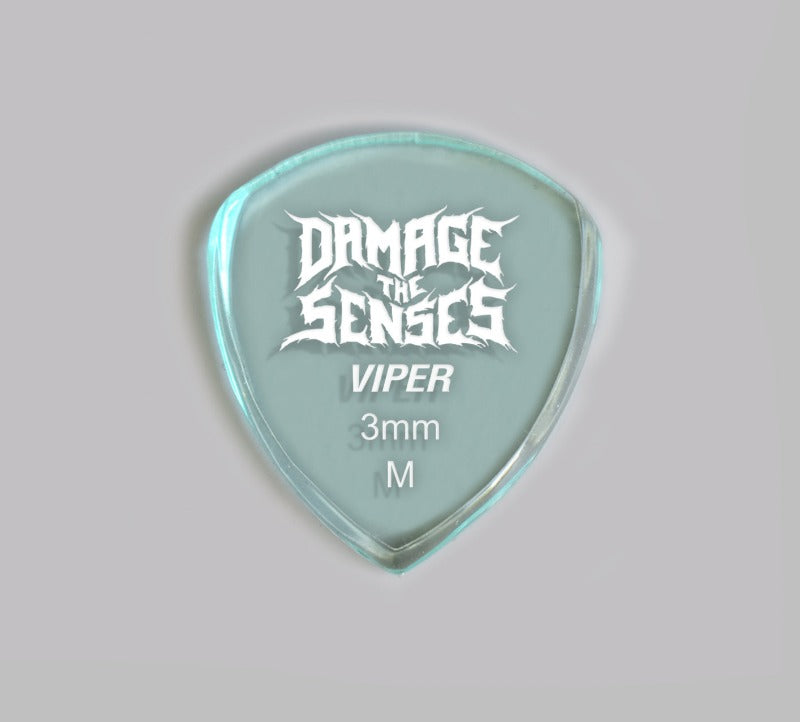 Acrylic Pick - Viper 3mm (Glass Green) Damage The Senses