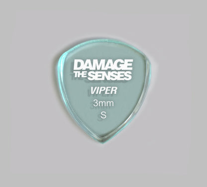 Acrylic Pick - Viper 3mm (Glass Green) Damage The Senses