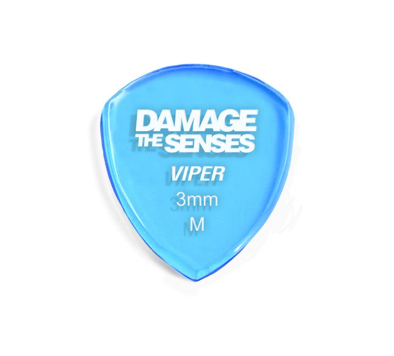 Acrylic Pick - Viper 3mm (Trans Blue) Damage The Senses