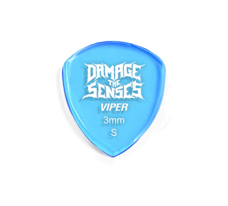 Acrylic Pick - Viper 3mm (Trans Blue) Damage The Senses