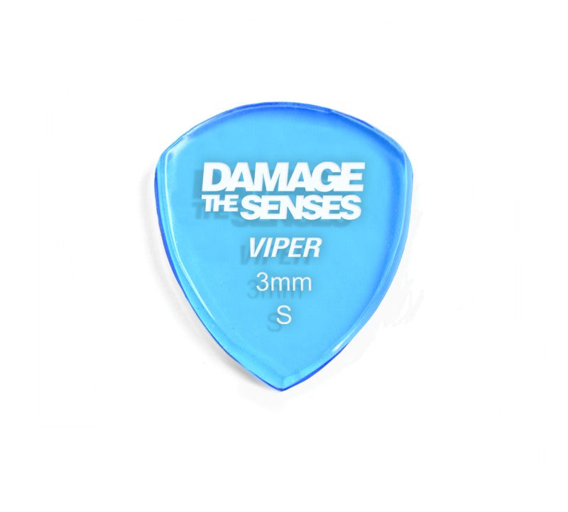 Acrylic Pick - Viper 3mm (Trans Blue) Damage The Senses