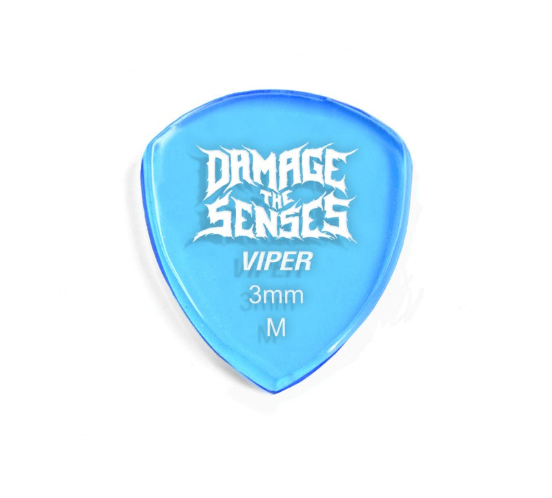 Acrylic Pick - Viper 3mm (Trans Blue) Damage The Senses