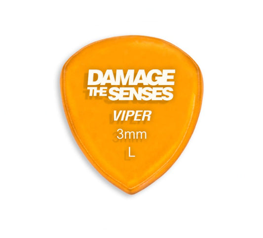 Acrylic Pick - Viper 3mm (Trans Orange) Damage The Senses