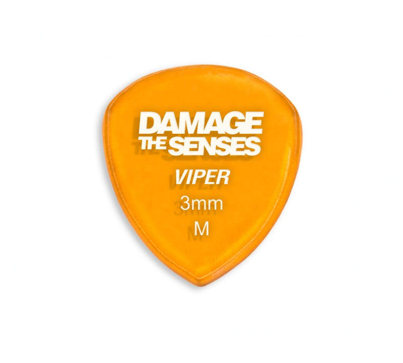 Acrylic Pick - Viper 3mm (Trans Orange) Damage The Senses