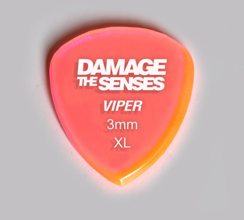 Acrylic Pick - Viper 3mm (Trans Pink) Damage The Senses