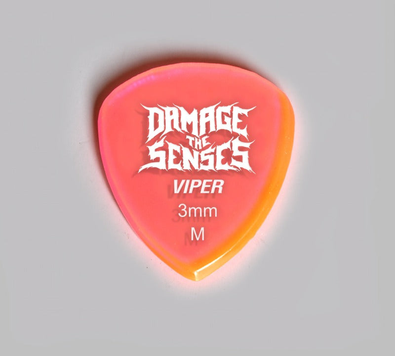 Acrylic Pick - Viper 3mm (Trans Pink) Damage The Senses