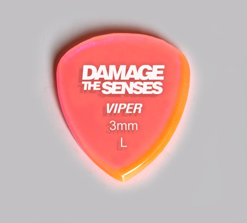 Acrylic Pick - Viper 3mm (Trans Pink) Damage The Senses