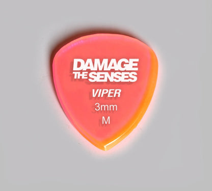 Acrylic Pick - Viper 3mm (Trans Pink) Damage The Senses