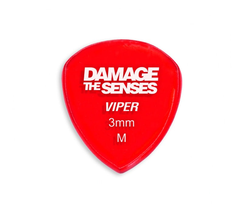 Acrylic Pick - Viper 3mm (Trans Red) Damage The Senses