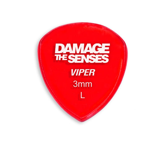 Acrylic Pick - Viper 3mm (Trans Red) Damage The Senses