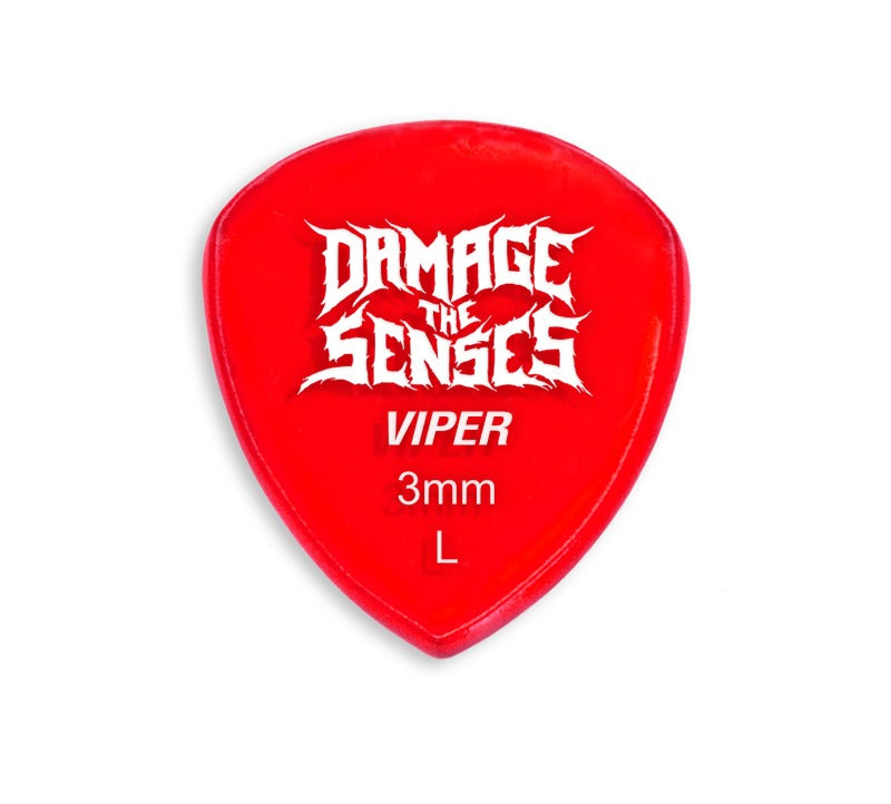 Acrylic Pick - Viper 3mm (Trans Red) Damage The Senses