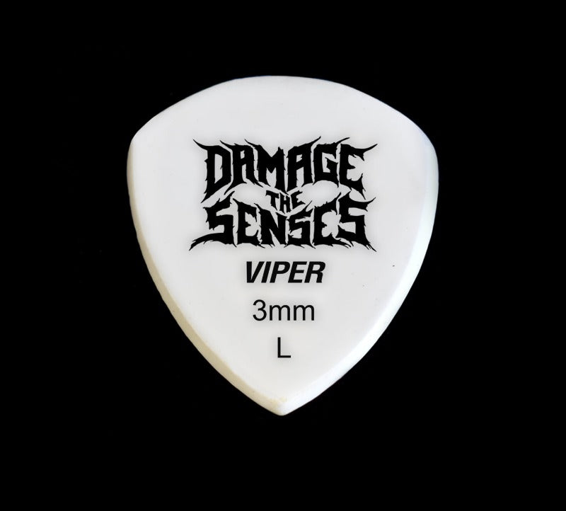 Acrylic Pick - Viper 3mm (White) Damage The Senses